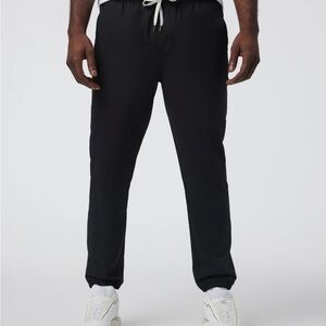 Vuori Men's Black Joggers with White Drawstring